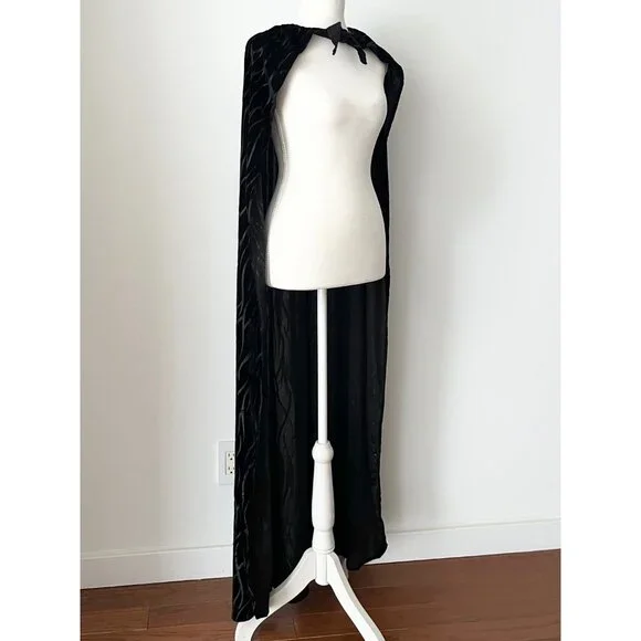 Wicked Adult Elphaba Cape Black Velvet Burnout Spirit Officially Licensed Size M - Picture 3 of 6